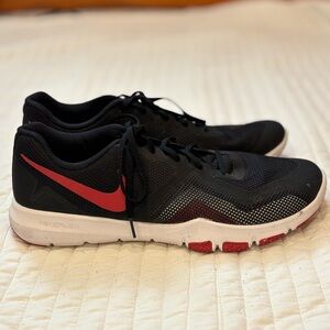 Nike Flex Control II Sports Shoes Black/Red Men's Size 14